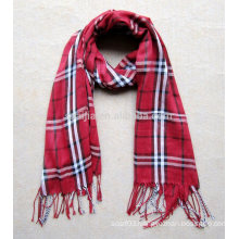 Fashion women plaid 100% viscose pashmina scarf